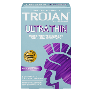 TROJAN ULTRA MINCE COND LUB 12