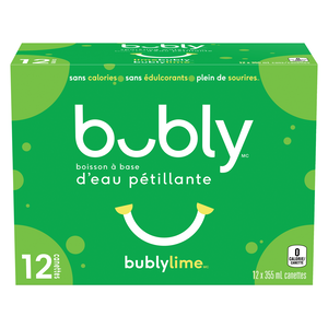 BUBLY EAU PETIL LIME  12X355ML