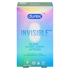 DUREX INVISIBLE COND XL  8