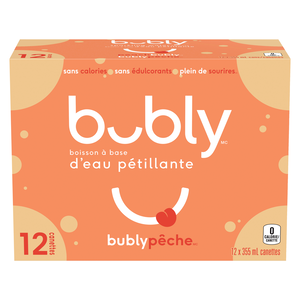 BUBLY EAU PETIL PECHE 12X355ML