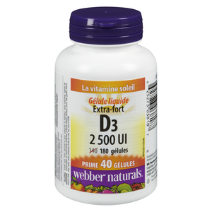 WEBBER VIT D3 X/F 2500UI GEL180