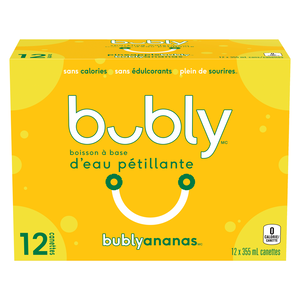 BUBLY EAU PETIL ANANAS 12X355ML