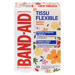 BAND-AID PANS TIS/FLEX FLEUR 30