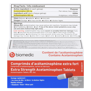 BIOMEDIC ACET 500MG RAP GEL 80