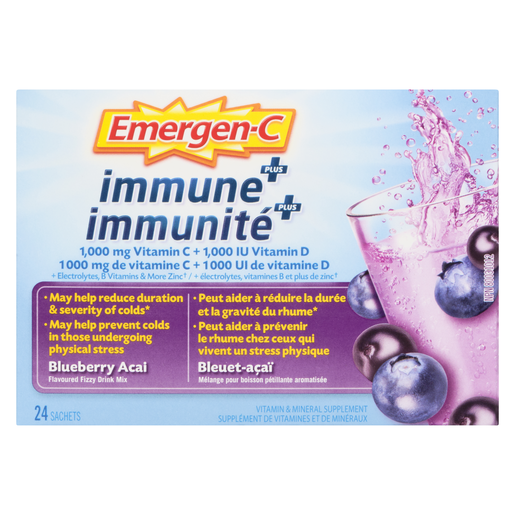 EMERGEN-C IMM+ SACH BLEUET ACAI 24