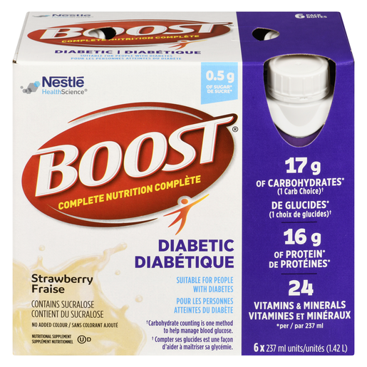 BOOST DIABETIQ FRAISE 6X237ML