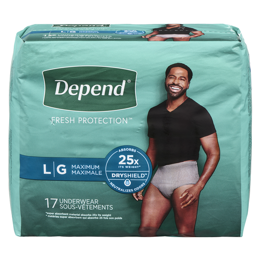 DEPEND MEN FIT FL MAX LARGE 17