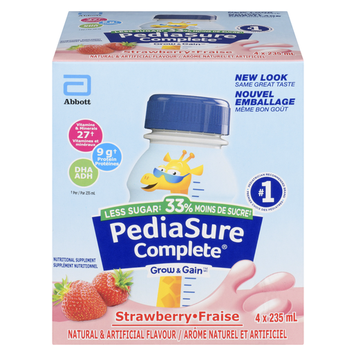 PEDIASURE COMPL SUPPL M/S FRAISE 4X235ML