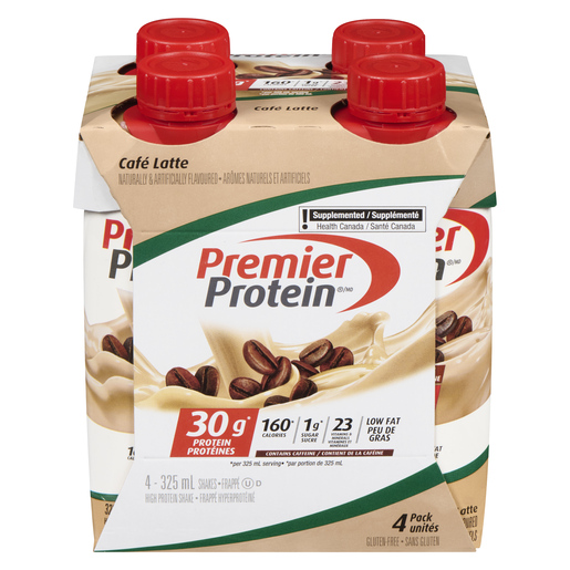 PREMIER SHAKE CAFE LATTE 4X325ML