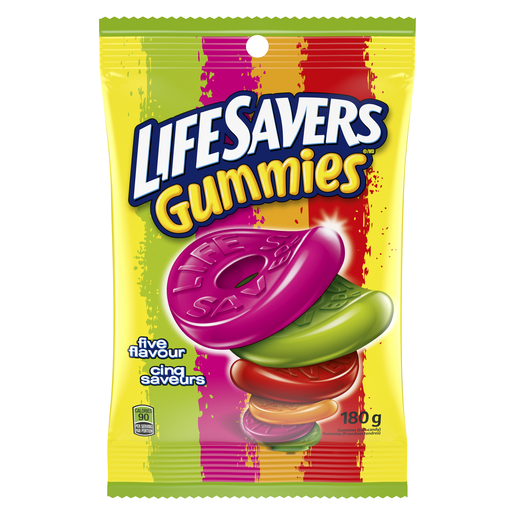 LIFESAVERS GUM 5 SAVEURS 180G