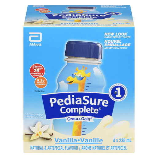 PEDIASURE COMPL SUPPL VANILLE 4X235ML